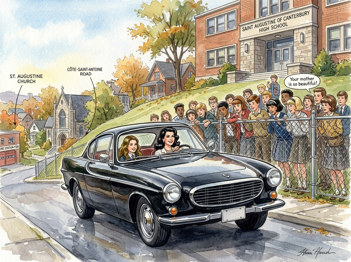 Marina drops me off at school