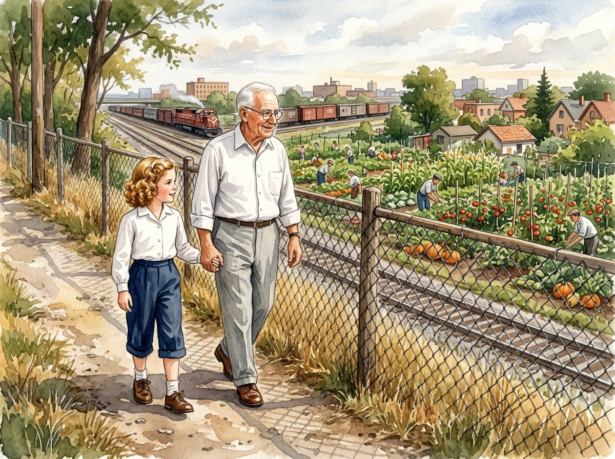 Out for a walk with granddad